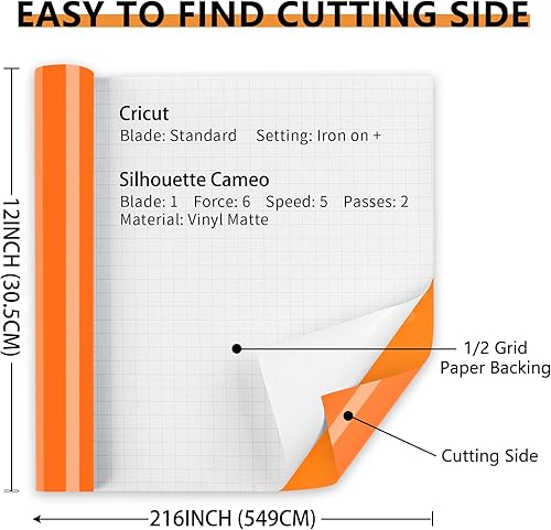 Miniatura 84 de Lya Vinyl - Vinilo permanente negro brillante, rollo adhesivo permanente de 12 pulgadas x 50 pies para máquina de corte, rollo de vinilo para Negro