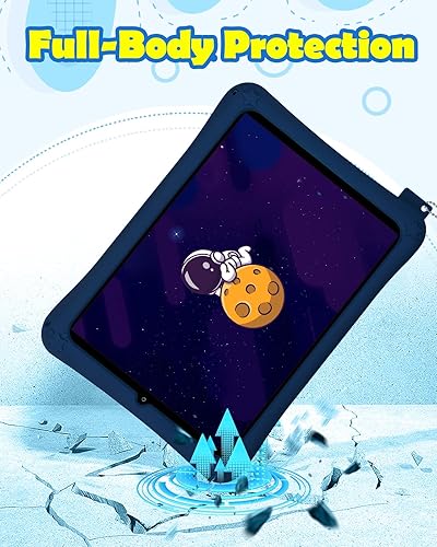 Miniatura 6 de Gurgitat Funda para Galaxy Tab S6 Lite para niños, Tab S6 Lite 2021 con soporte, diseño de dibujos animados espaciales para hombres espaciales, con