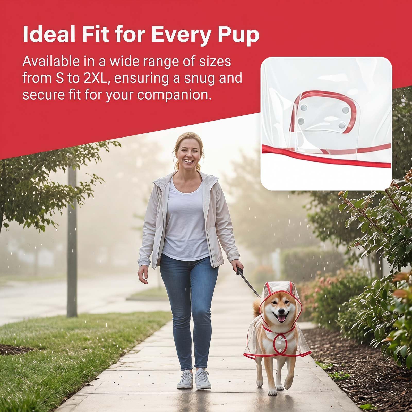Imperméable pour Chien,S-2XL Veste de Pluie pour Chien avec Capuchon Manteau Chien Imperméable pour Petits Chiens à Grands Veste PE Pluie Chiens pour Sorties, Randonnée Promenades Quotidiennes (XXL)