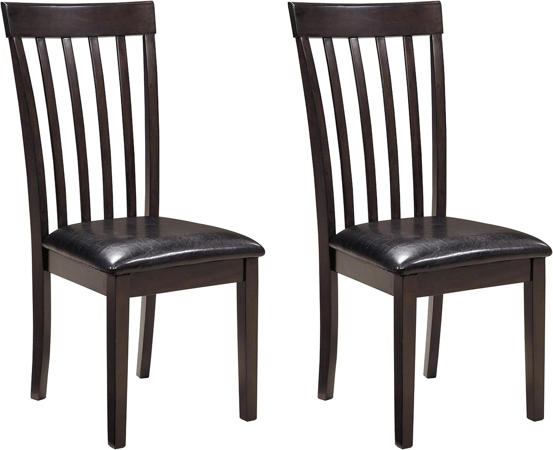 Hammis Rake Back Dining Room Chair, Set of 2, Dark Brown