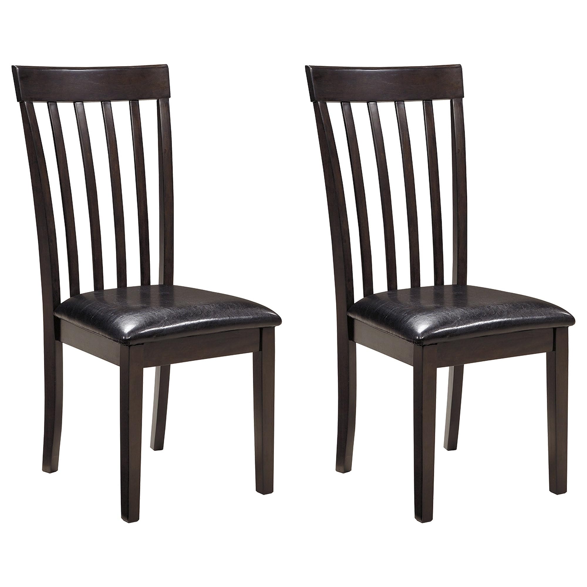Signature Design by Ashley Hammis Rake Back Dining Room Chair, Set of 2, Dark Brown