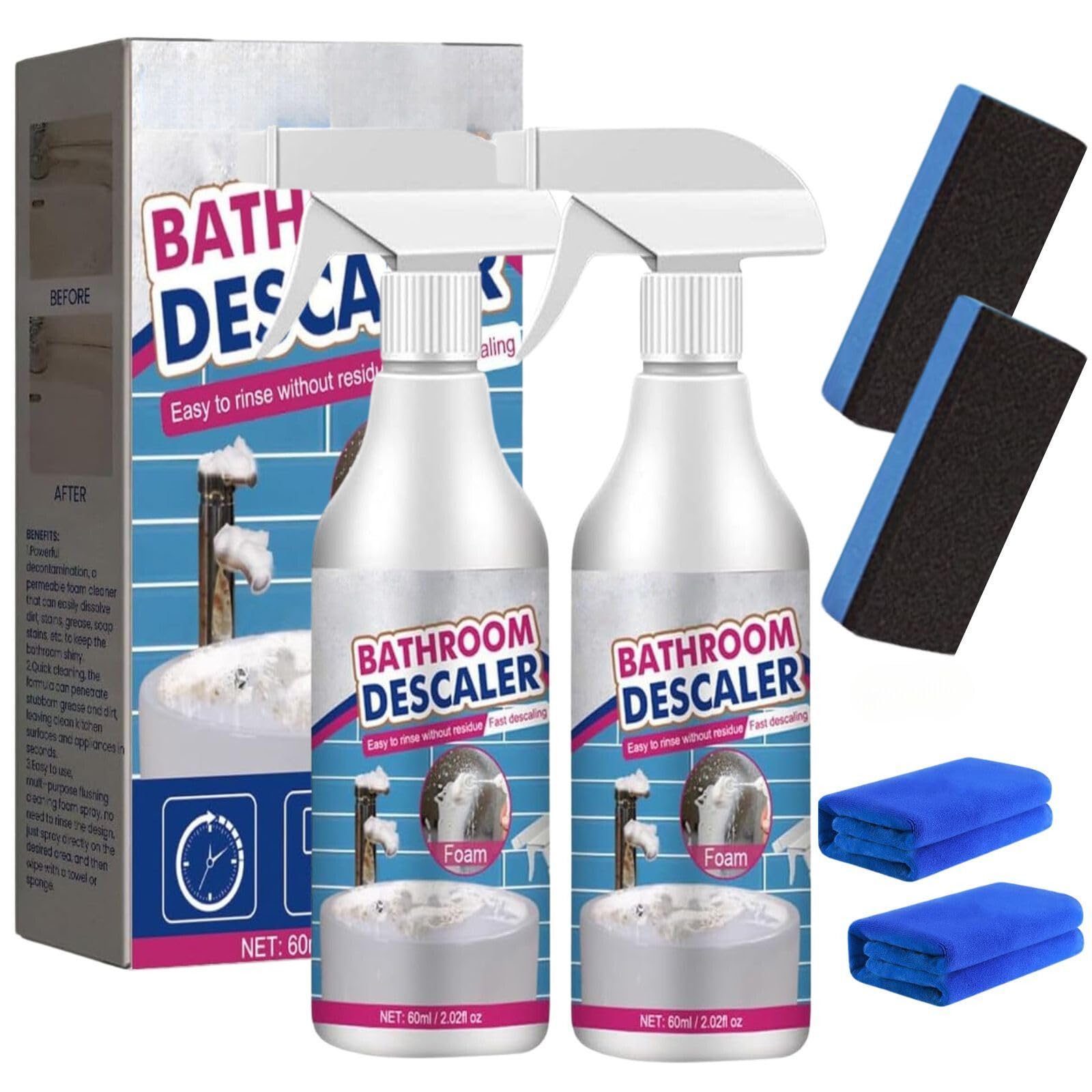 Amazon.com: 2PCS Stubborn Stains Cleaner, Bathroom Descaler Foam ...