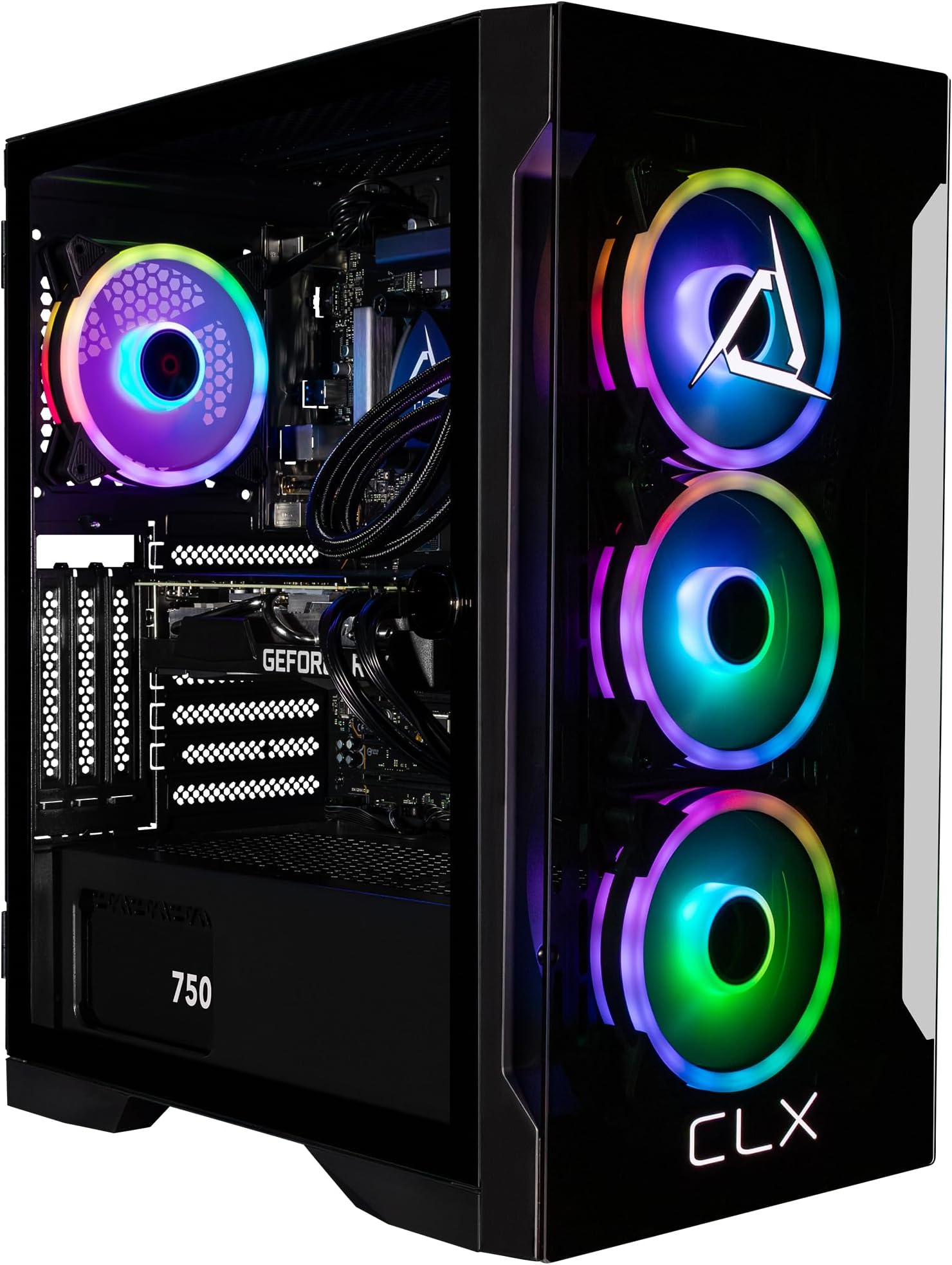 CLX Set Gaming PC - Intel Core i9 12900KF 3.2GHz, GeForce RTX 4060 Ti, 1TB NVMe M.2 SSD, 4TB HDD, 32GB DDR4 RGB Memory, 240mm AIO, Windows 11 Home, Black