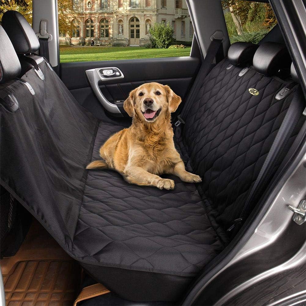 HJZ Waterproof Pet Hammock Car Back Seat Cover in Black