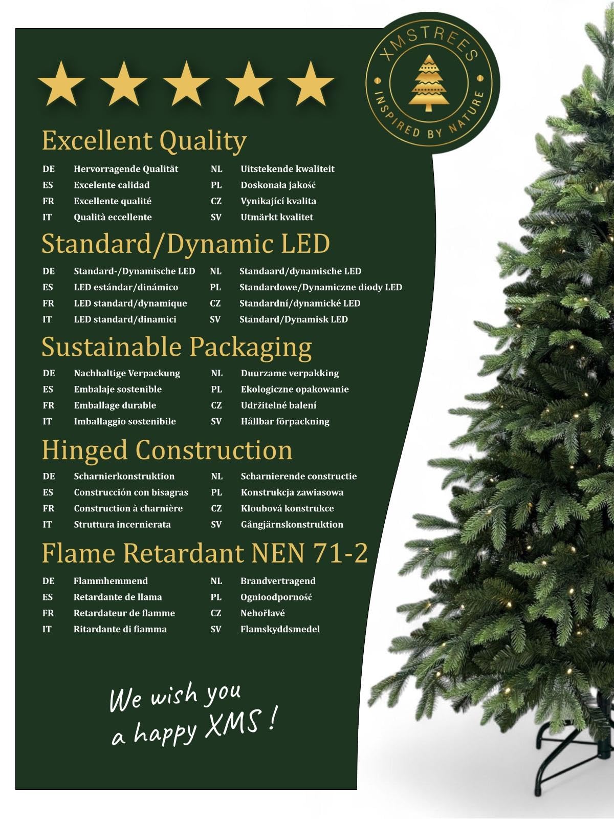 Sapin de Noël artificiel avec éclairage 150 cm