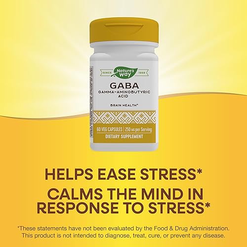 Miniatura 3 de Nature's Way GABA Ácido Gamma-Aminobutírico, Apoya la Salud Cerebral*, 60 Cápsulas