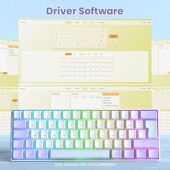 LexonElec Magic-Refiner MK21 PRO 60% UK layout Mechanical Gaming Keyboard