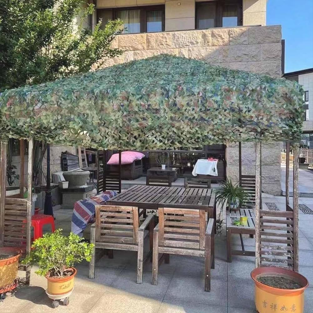 Camo Netting Hunting Camouflage Accessories - Camouflage Party Decorations,Camping Ghillie Netting, Sunshade Camo Mesh Sunscreen Camouflage Net Lightweight Oxford Fabric