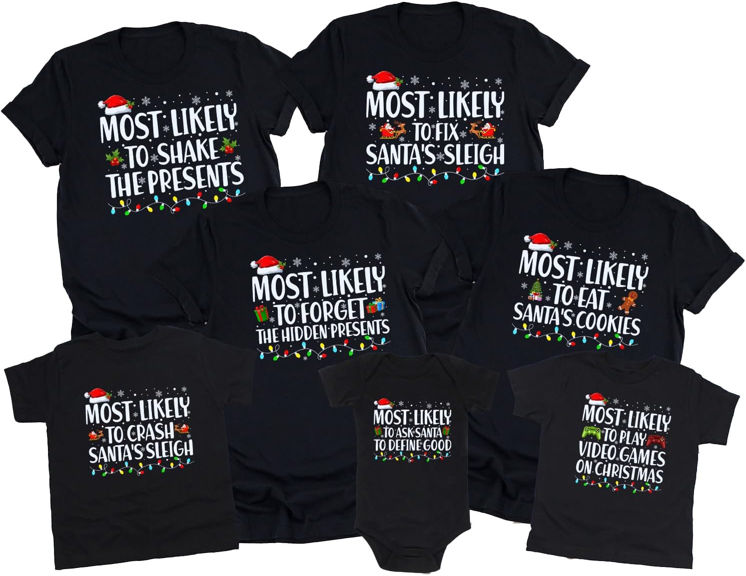 Most Likely to Christmas Family Shirts Matching 2025, Ugly C...