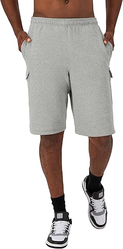 Champion Pantalones cortos cargo para hombre, Powerblend, pantalones cortos para hombre, cómodos pantalones cortos cargo para hombres (regular o
