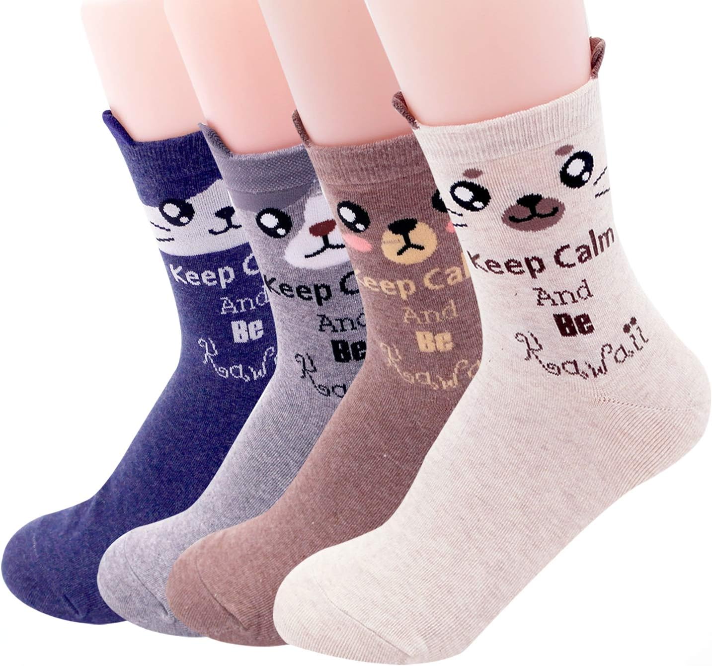 OKIE OKIE Womens Socks Gift - Animal Cat Dog Art Animation Character | Christmas Gifts for Socks Women
