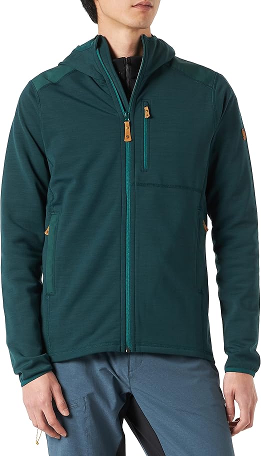 Fleece Jacket FjÃ¤llrÃ¤ven Wool Jacket Hooded FjÃ¤llrÃ¤ven Forest