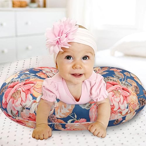 Miniatura 3 de TANOFAR Funda de almohada de lactancia para bebé, funda de almohada floral para niña, ultra suave, transpirable, funda elástica para almohada de