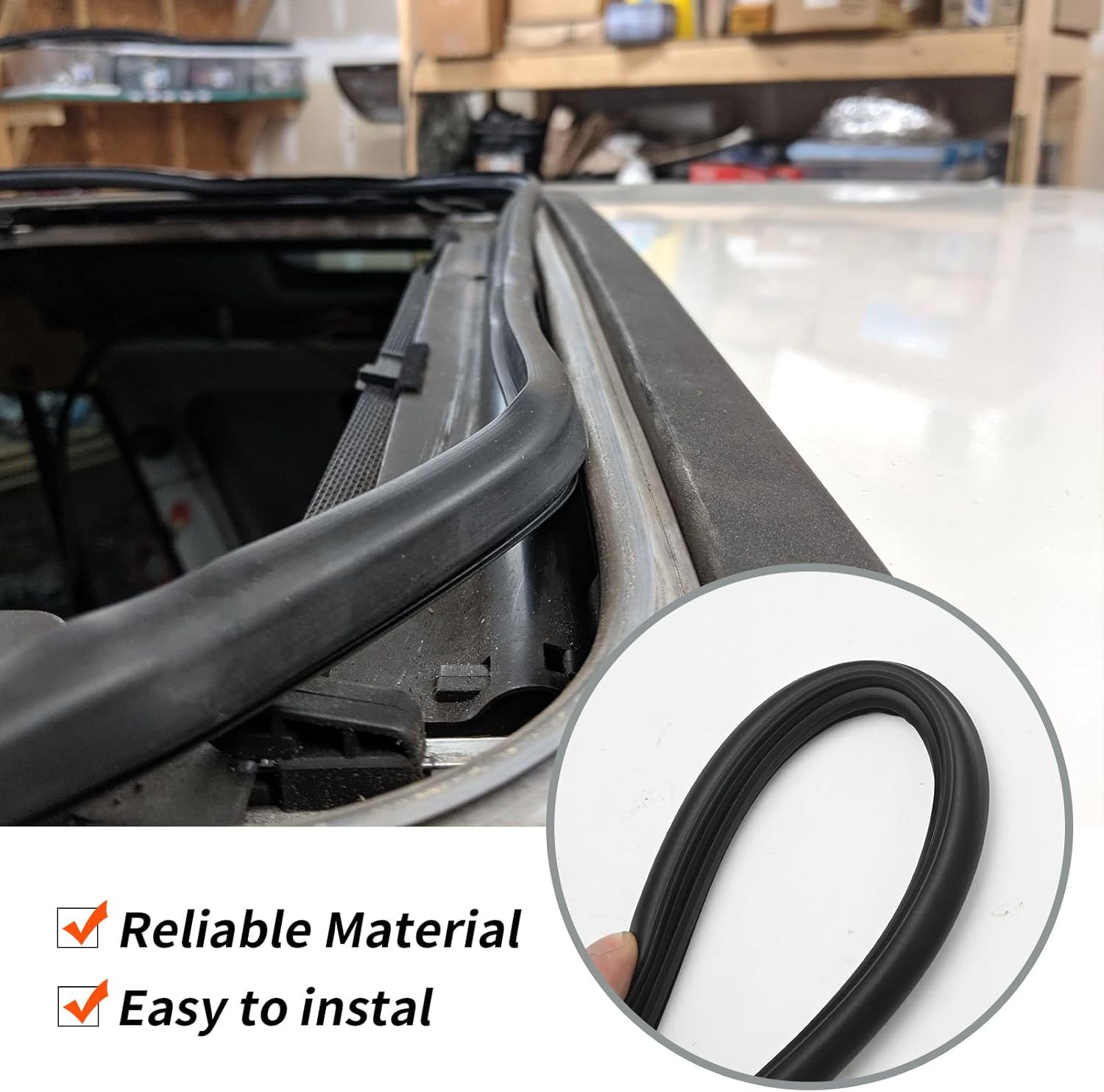 5L1Z-7851884-AA Sunroof Glass Seal Weatherstrip Panel Opening Seal, Replacement for Ford Expedition 1997-2017 F150 2001-2014, Replaces 5L1Z7851884AA