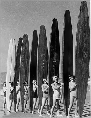 Miniatura 7 de Arte de pared de surf de moda, fotografía retro en blanco y negro, póster de surf, impresión costera, impresión vintage de surf, pósters deportivos