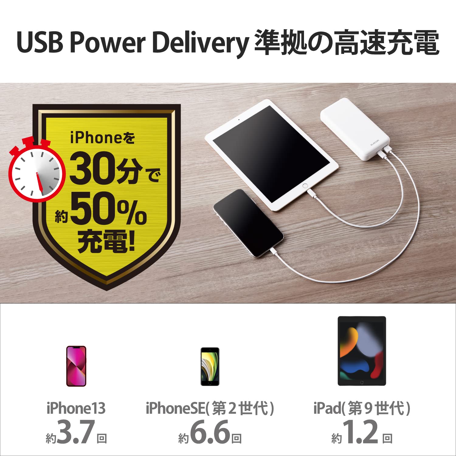 Amazon | エレコム モバイルバッテリー 20000mAh 大容量 ( USB PD対応