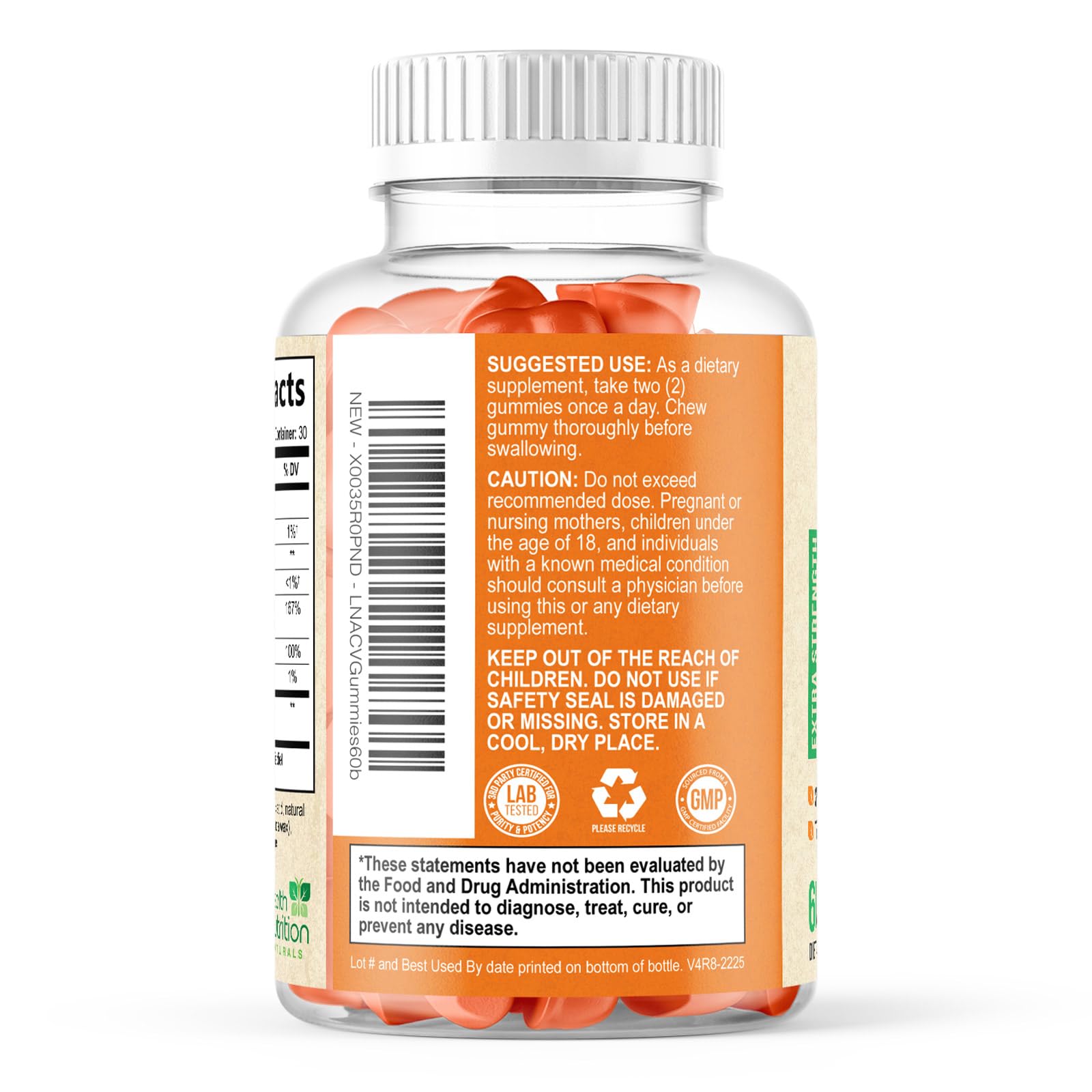 Apple Cider Vinegar Gummies 1000mg - Sugar Free - Max Strength ACV Gummy Vitamins with High Potency B12 & The Mother - Metabolism & Energy Support - Vegan Apple Cider Gummy Supplement - 60 Gummies — Amazon image 8