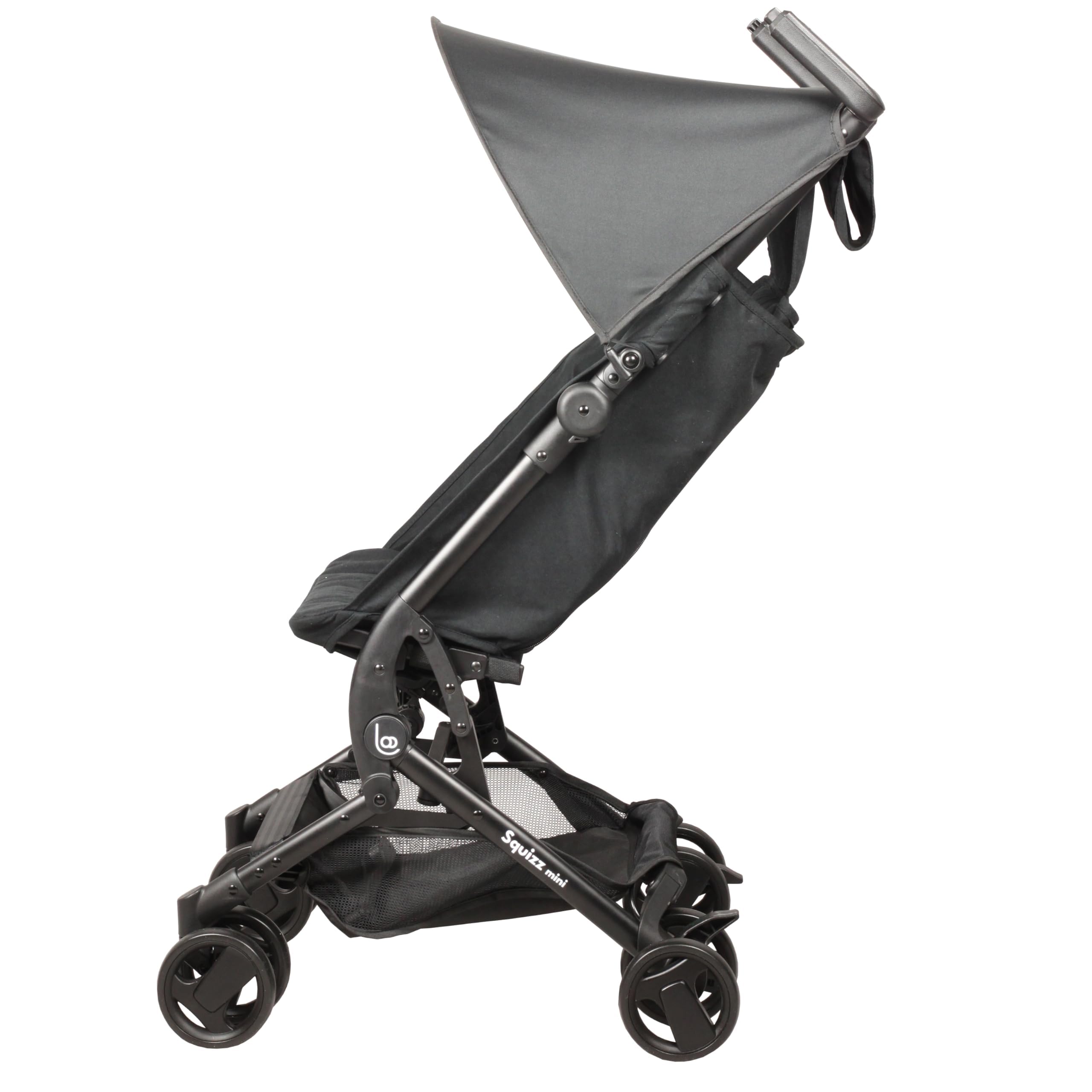Looping Squizz mini - Poussette Citadine Naissance - Pliage rapide ultra compact, Sac de Transport, Canopy | Black