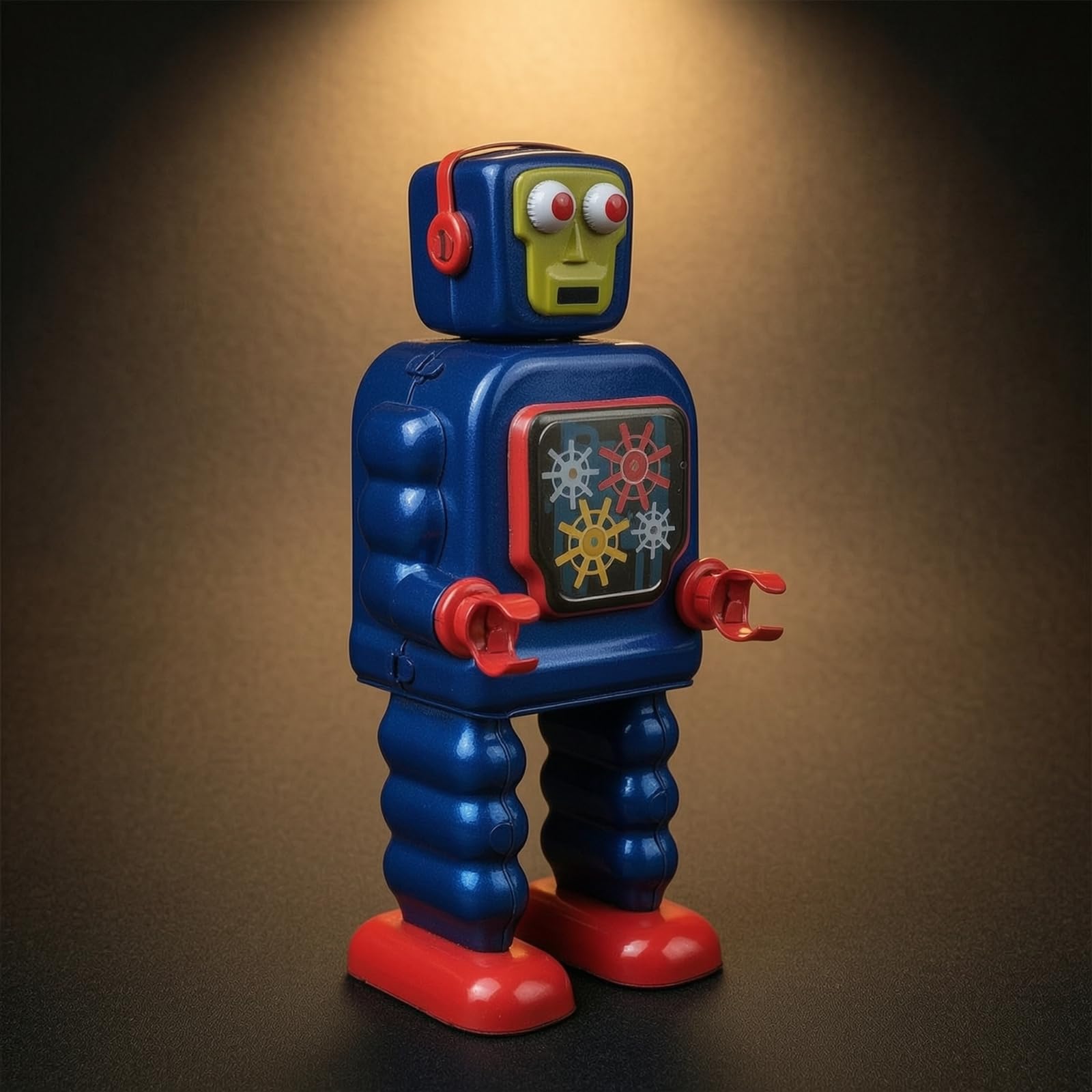 Robot Hojalata Mecánico Robot Cuerda sin Baterías Figura Coleccionable para Adultos, Vitrinas, Estanterías