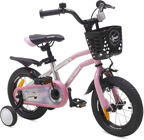Miniatura 6 de ACEGER Bicicleta para niños de 2 a 10 años, estilo BMX, para niños y niñas de 2 a 10 años, bicicleta para niños de 12, 14 y 16 pulgadas, con ruedas