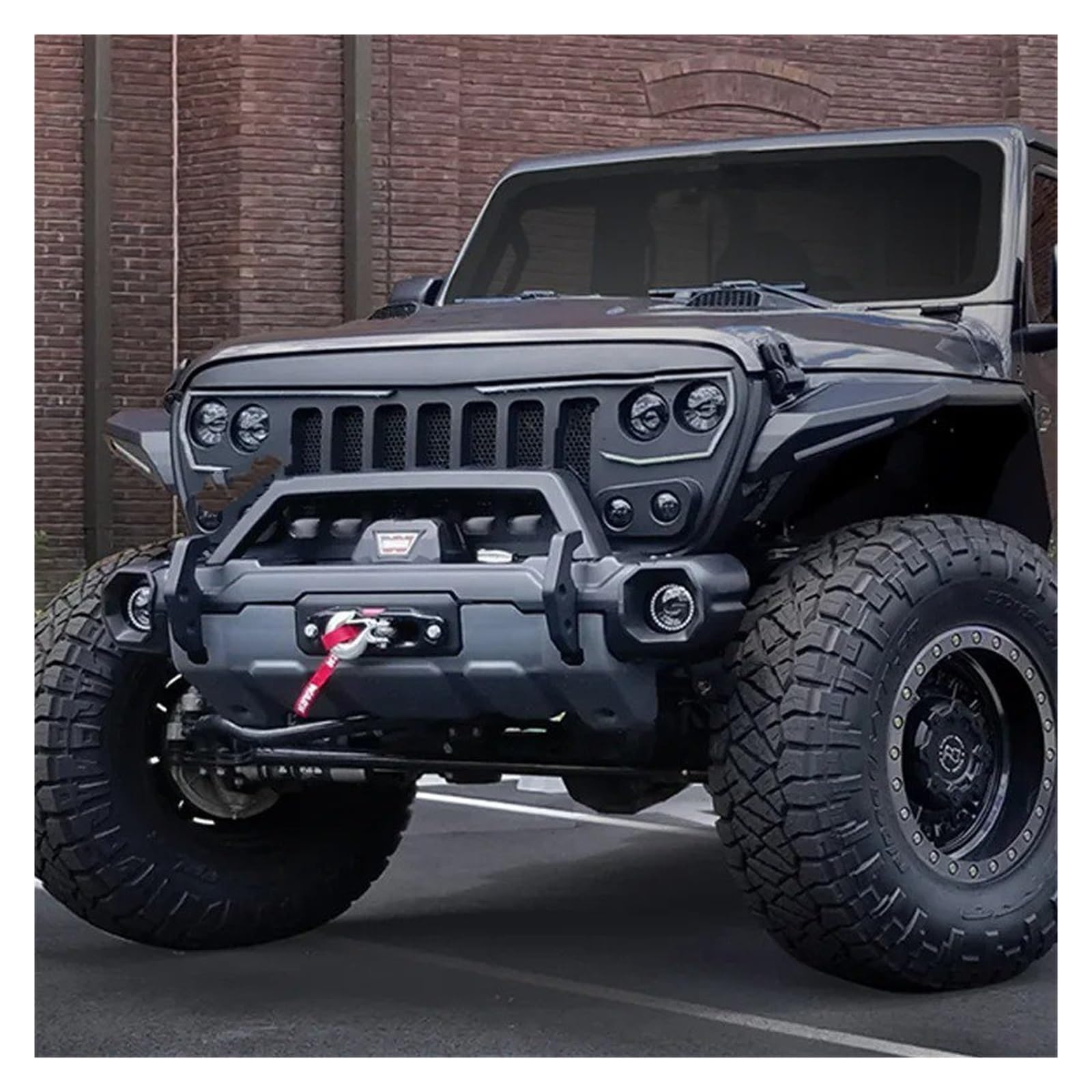 GRILLE PARE CHOCS Pour Jeep Pour Wrangler JK 2007-2018 Style Racing Avec Feux Jour À LED Grilles Pare-chocs Avant Extérieures Tout-terrain 4x4 Calandre Grille Nid D'abeille