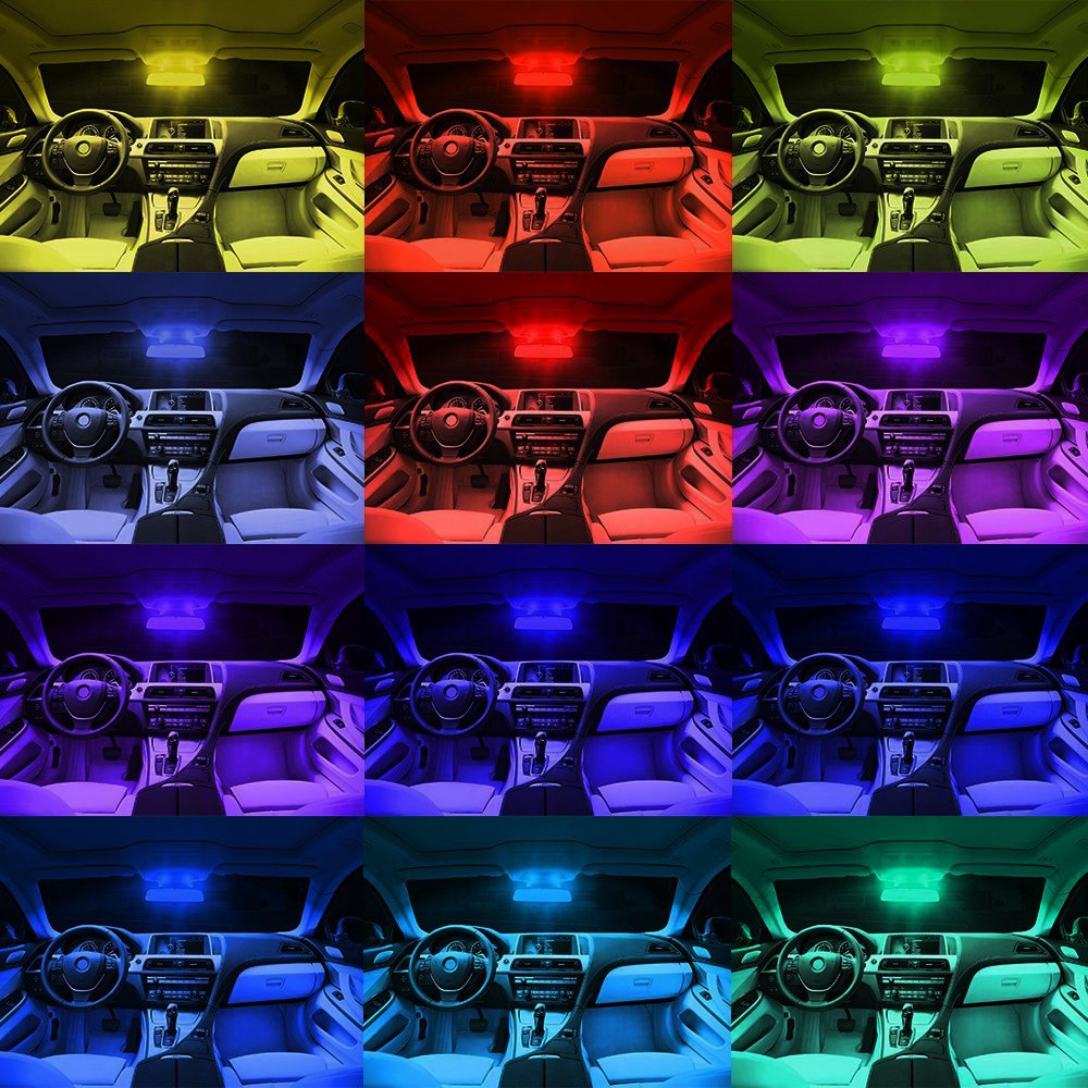 Amazon | 1797 ルームランプ T10×31mm LED RGB LEDバルブ ドームランプ