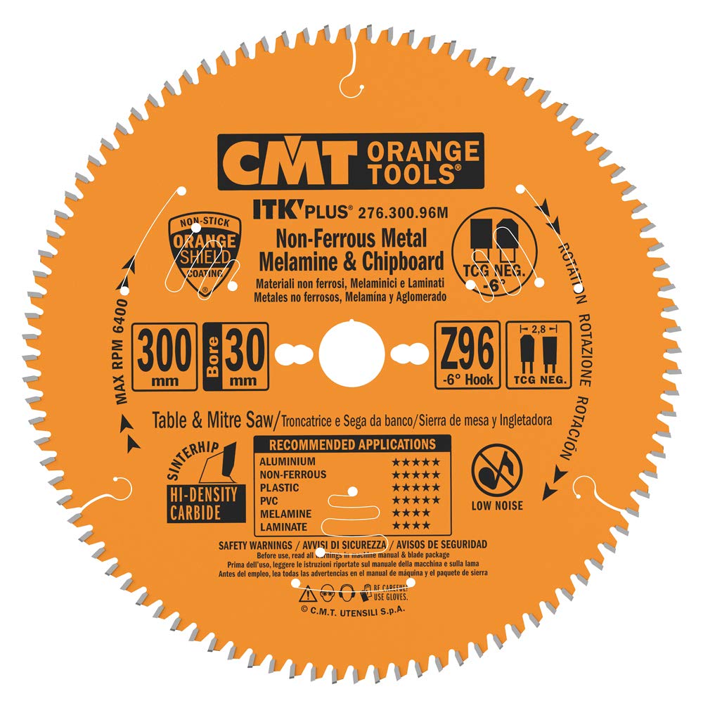 Cmt Orange Tools Orange Cmt 276.300.96M - Itk Saw Blade For Aluminium Hw 300X2.8/2.0X30 Z96 Tcg N