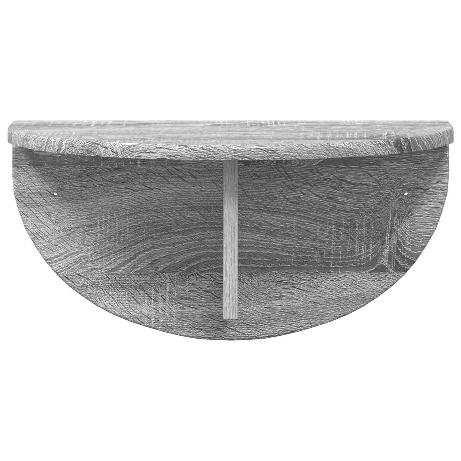 Regał ścienny Sonoma szary 48 x 24 x 24 cm, wiszący regał z materiału drewnopochodnego, montaż ścienny do salonu, sypialni, biura, uniwersalna półka ścienna