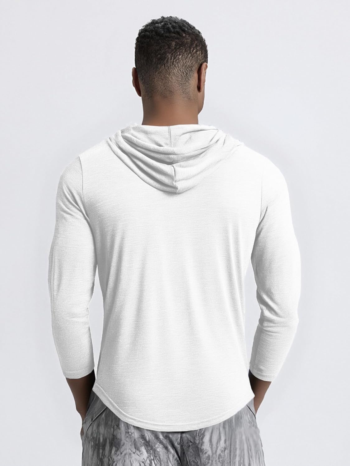 BEILU Men's Fashion Athletic Hoodies Workout Sweatshirt Long Sleeve Lightweight Casual Pullover Drawstring Hoodie - Image 5