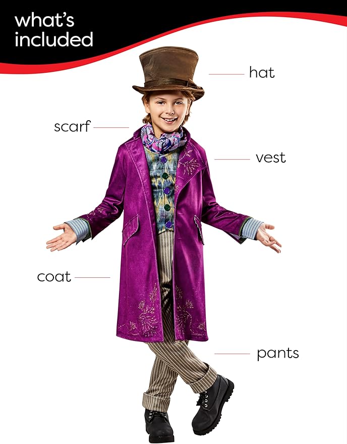 Disfraz Willy Wonka para Niño Talla Medium - Rubies miniatura 2