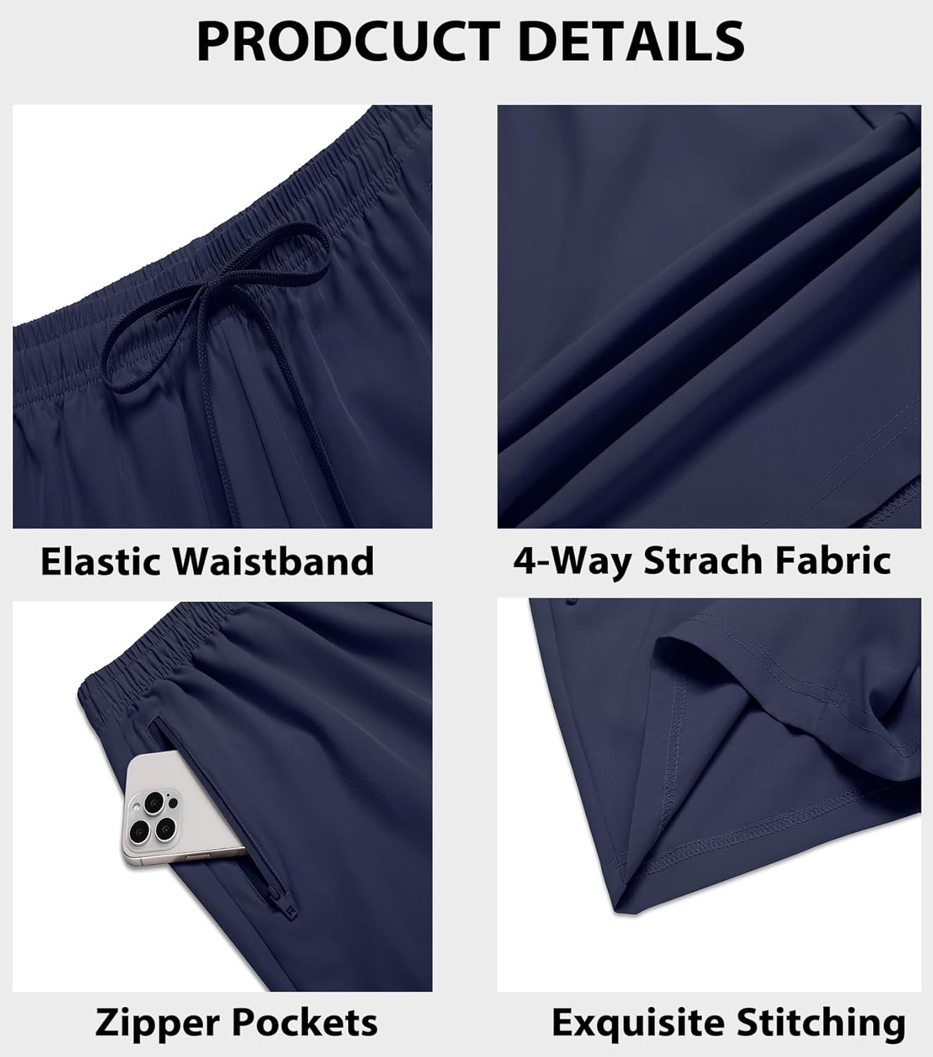 COOFANDY Men's 2 Pack Workout Gym Shorts 7 Inch / 5 Inch Athletic Shorts Lightweight Casual Jogger Short with Zipper Pockets