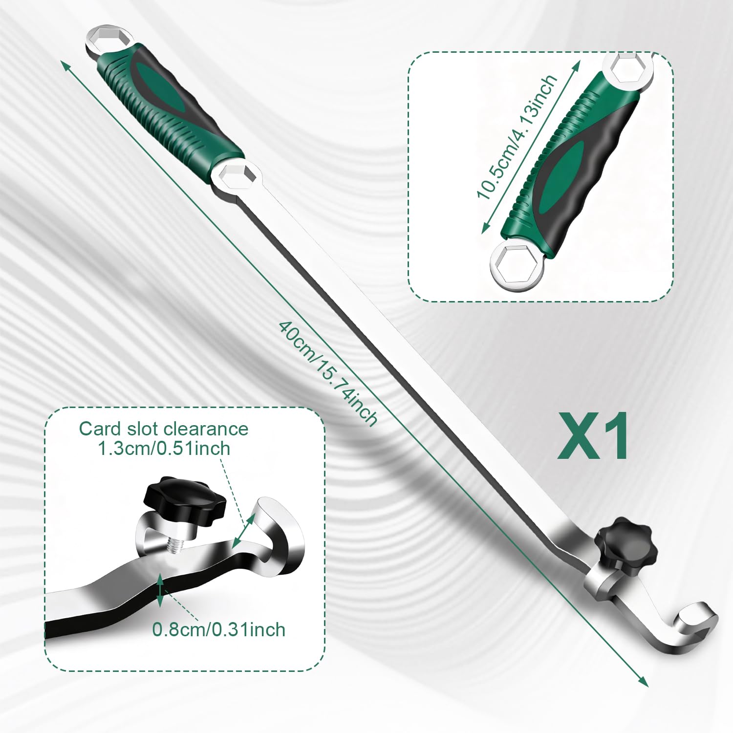 40cm Barra extensora para Llaves de Carraca Llave de Extensión Compensada Wrench Extender profesional para llaves Wrench Extension compatible con Llave Carraca para el mantenimiento automotriz