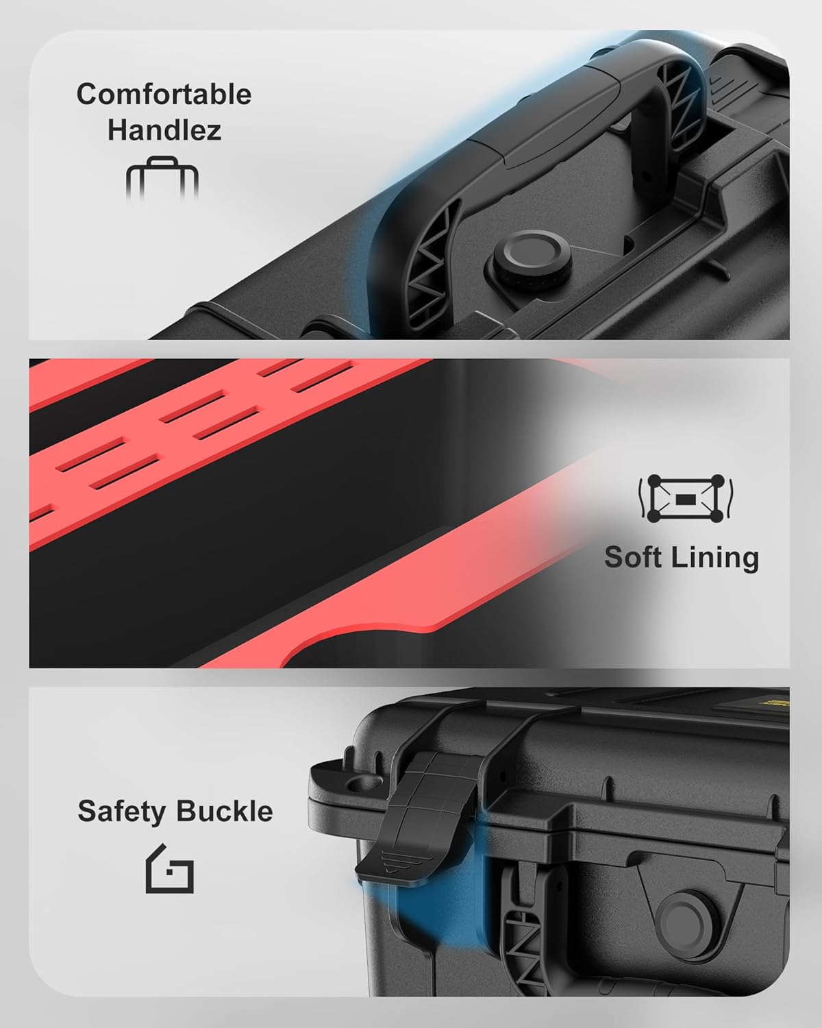 STARTRC GAMES Hard Carrying Case for Nintendo Switch 2, Professional Deluxe IP67 Waterproof, Soft Lining Hard Travel Case for Nintendo Switch 2 Console Pro Controller & Accessories (Black) - Image 3