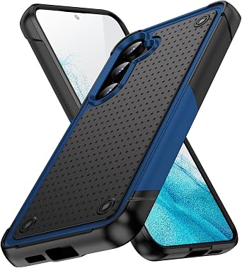 Designed for Samsung Galaxy S24 Case 2 in 1 Gift Militay Grade Drop Protective Rugged Heavy Duty Cover Shockproof Case for Galaxy S24 5G Phone Case for Women Men Boy Girl Blue+Black