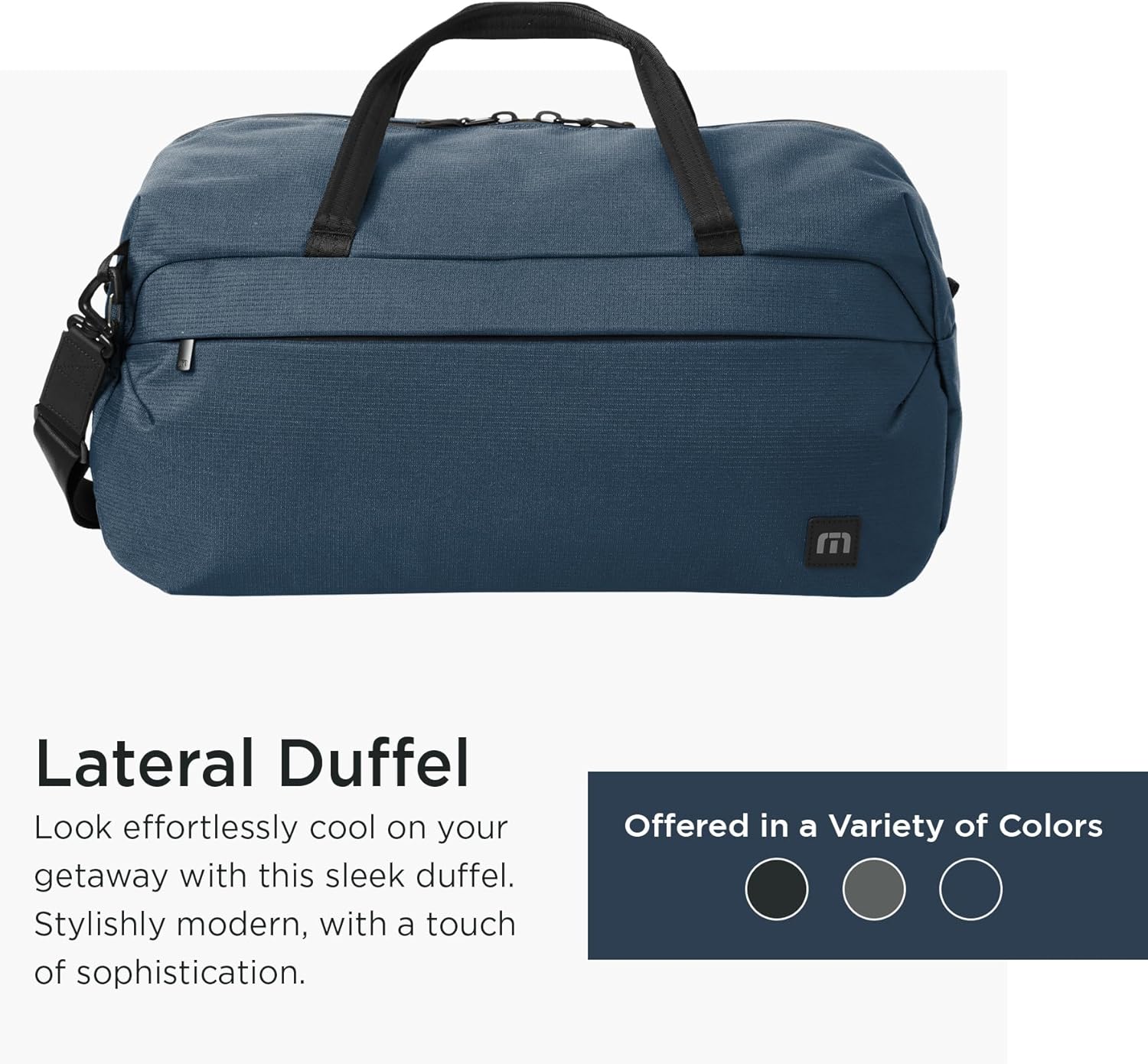 TravisMathew Lateral Duffel Weekender Bag, Navy - Image 4
