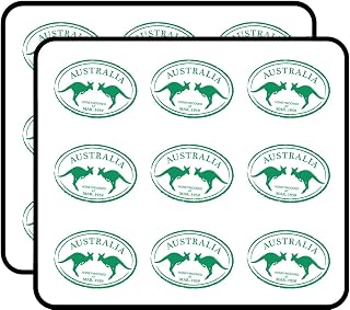 Australia Passport Stamp Kangaroo 2" 18 Pack Planner Calender Scrapbooking Crafting Stickers