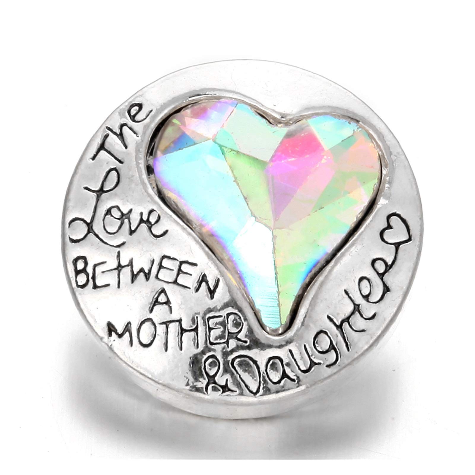 Fibbia Passante A Forma Di Cuore Con Effetto Strass In Plastica Art. FP0021 Conf. 1 Pezzo - Foto 9