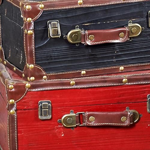 Miniatura 2 de Deco 79 Juego de 3 troncos de madera de 17 pulgadas 15 pulgadas 14 pulgadas de ancho multicolor