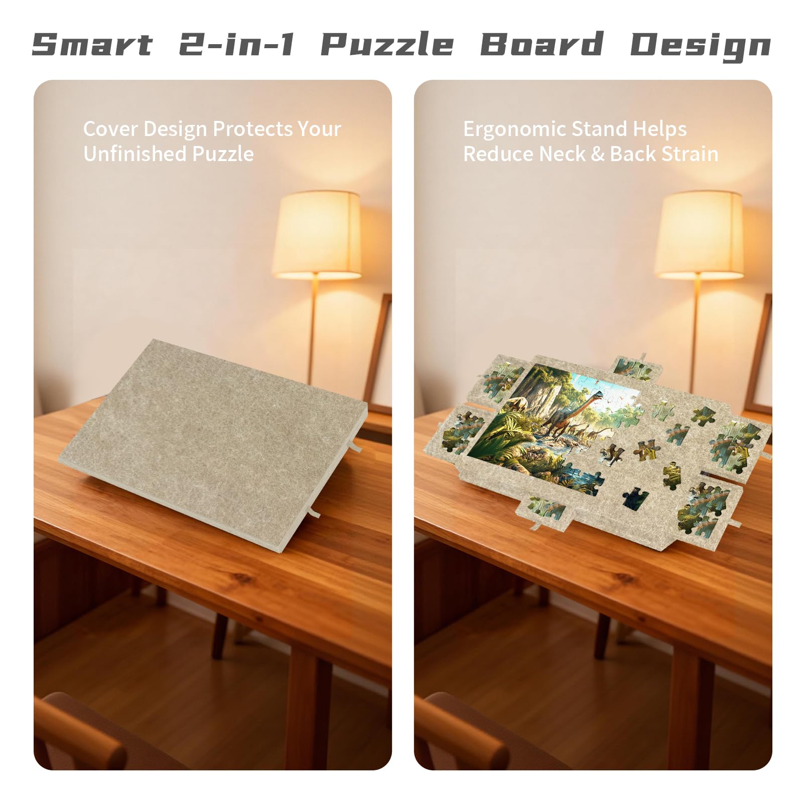 Puzzle mesa con 6 cajones, mesa plegable para hasta 1000 piezas, 77 x 53,6 cm, tablero de rompecabezas – Clasificador y organizador de puzles
