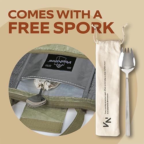 Miniatura 74 de VonNova Lonchera aislada para mujer con aislamiento térmico de alta calidad de 0.157 in, bonita bolsa de almuerzo grande de 7 litros para oficina