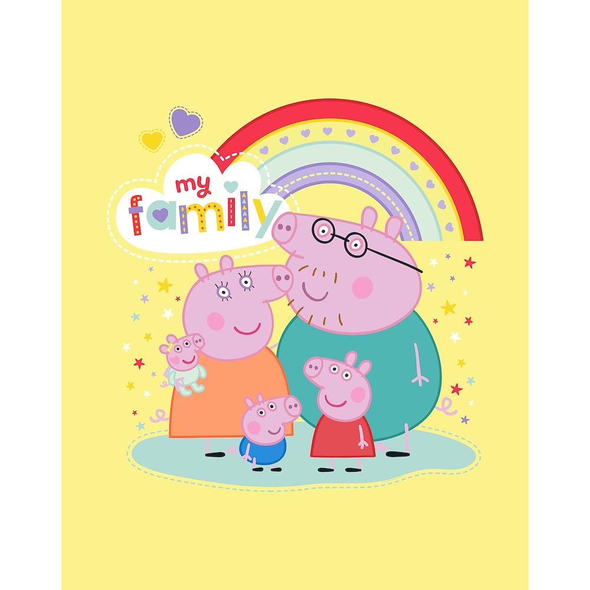 CafePress Peppa Pig: My Family Twin Duvet Cover, Printed Comforter Cover, Unique Bedding,