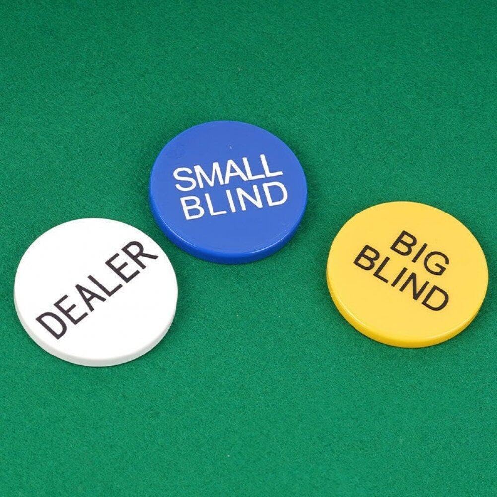 4 szt. Texas Poker Chip Okrągły Chip Mały Blind Big Blind Dealer Moneta Guziki Akcesoria do gier Wodoodporne