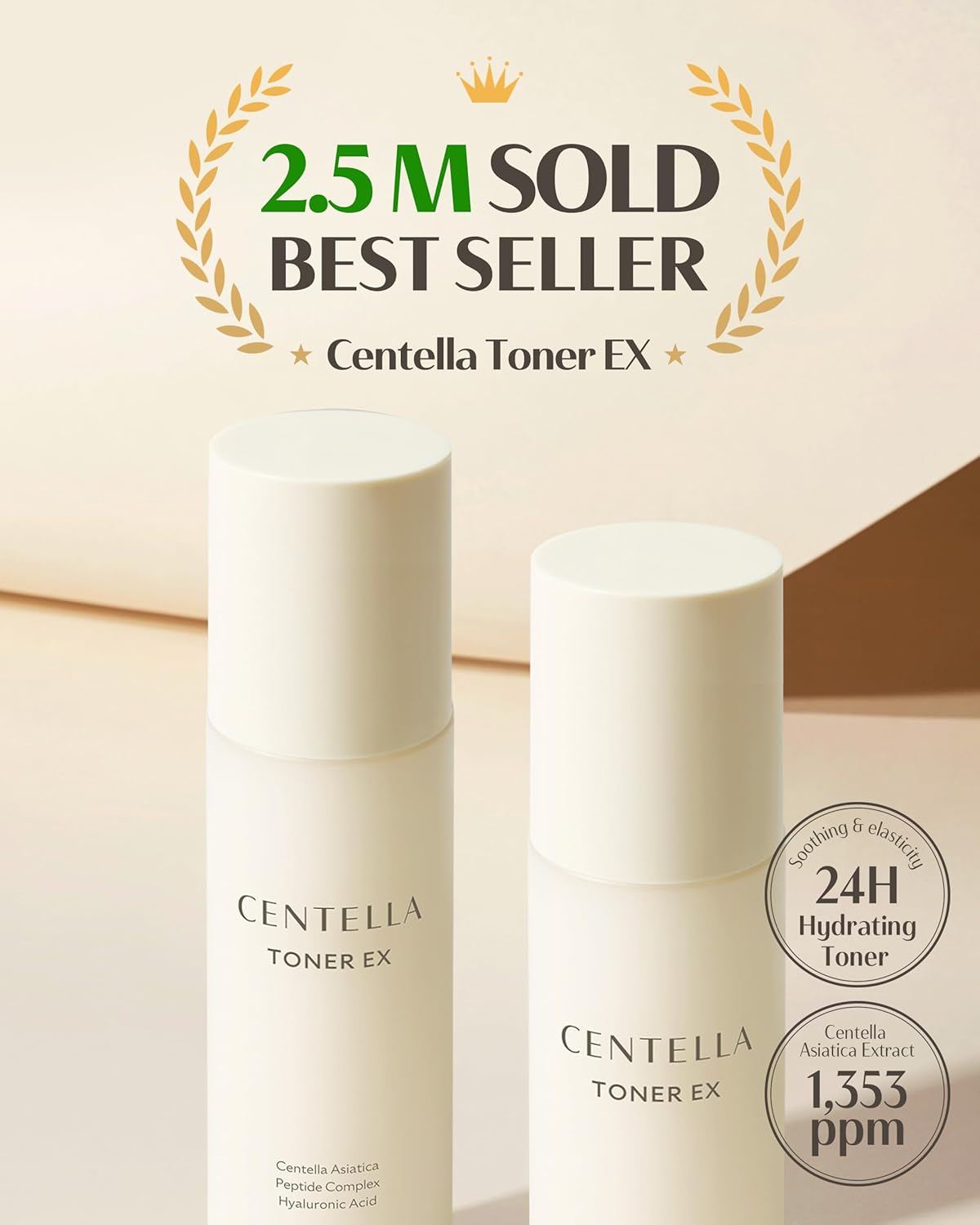 DR.PEPTI Centella Toner EX - Korean Face Toner with Hyaluronic Acid Peptides Niacinamide - Soothing Moisturizing for Dry Sensitive Skin - Milky Serum Formula, 6.09 fl.oz. - Image 2