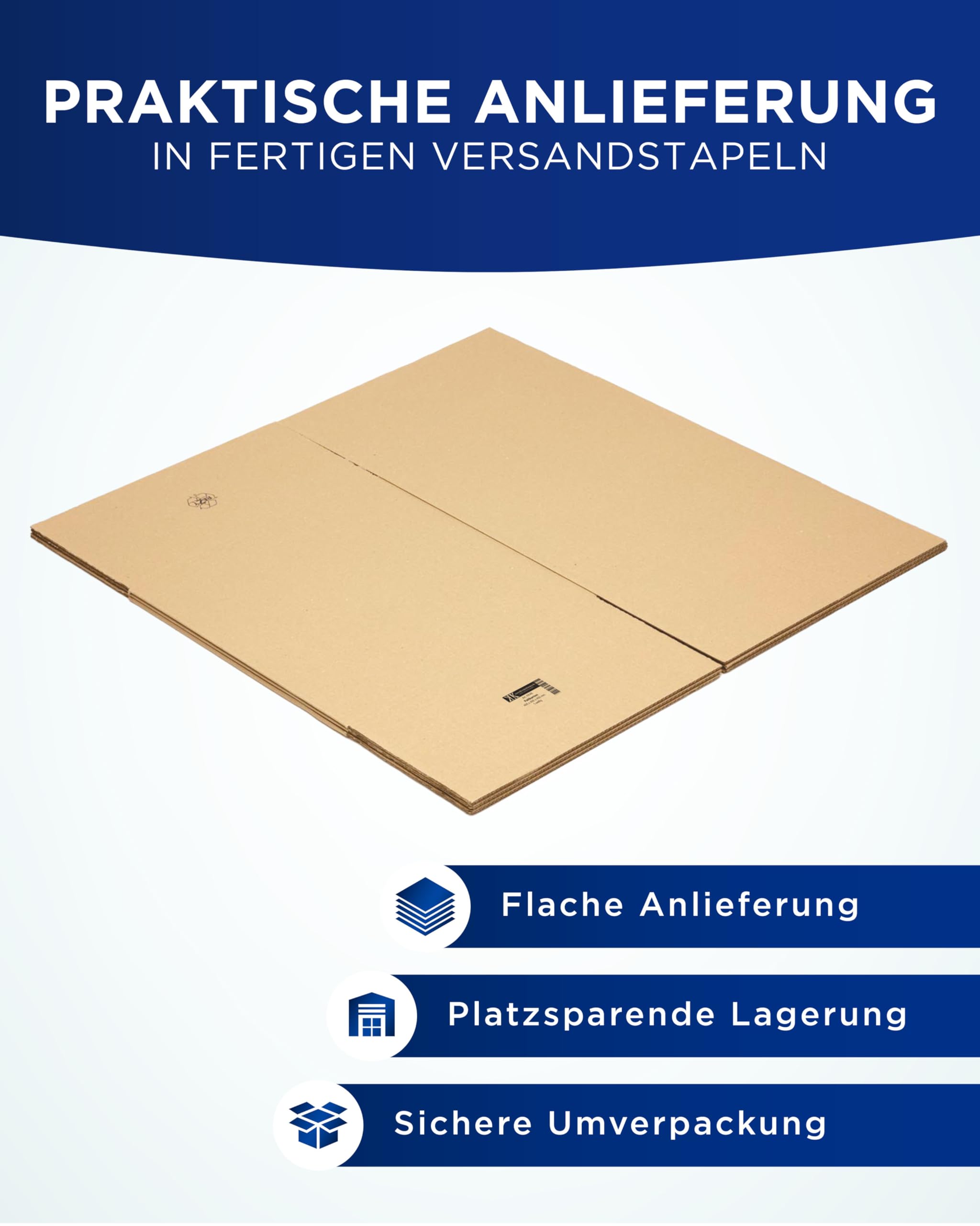 KK Verpackungen Versandkartons 400 x 400 x 400 mm Braun 1-wellig (Außenmaß 405 x 405 x 415 mm) | 20 Stück, Faltkartons Kartons für Versand als DHL Paket Hermes Paketklasse M DPD GLS Paketklasse XL