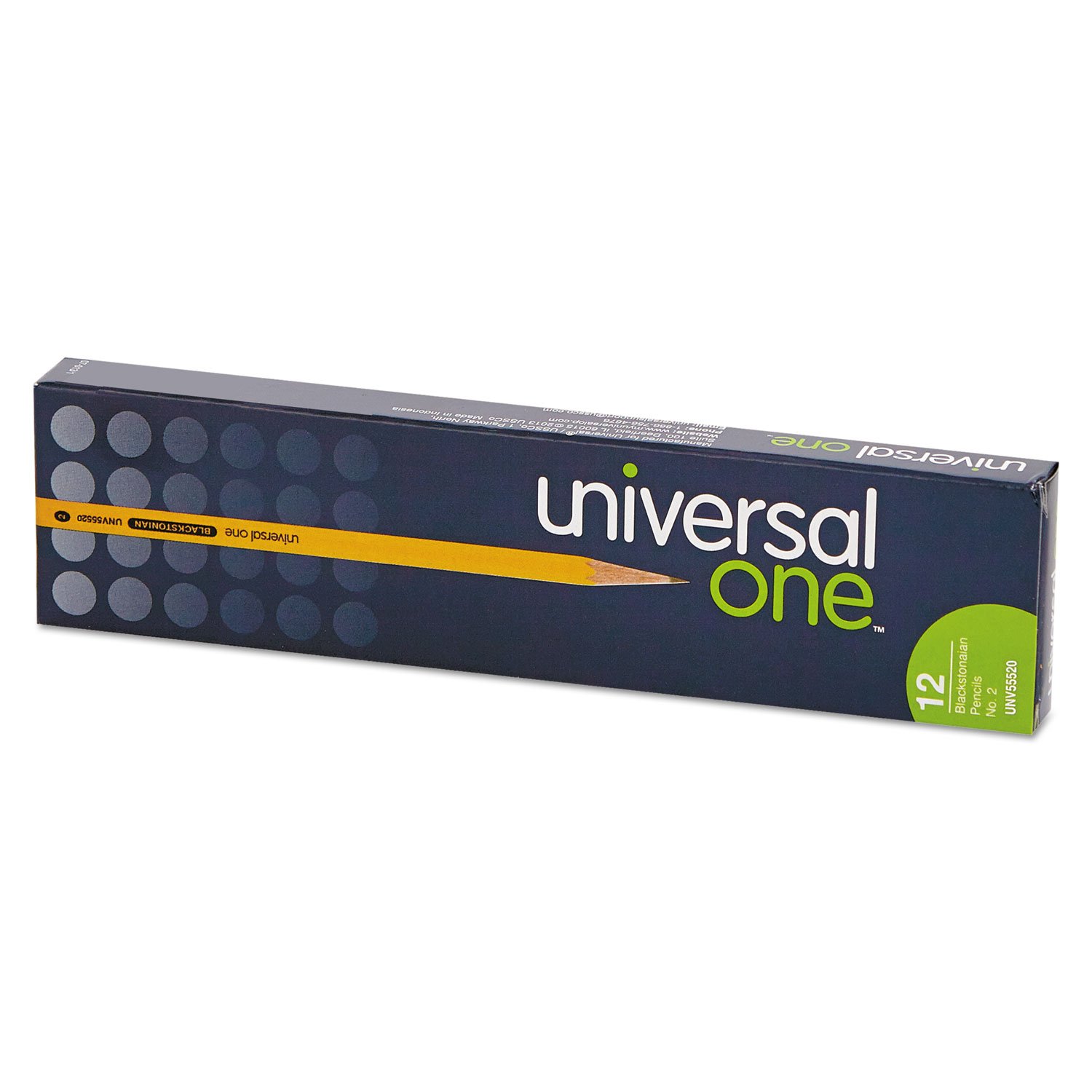 Universel One Blackstonian crayon, HB # 2, Medium Soft, corps Jaune, Douzaine