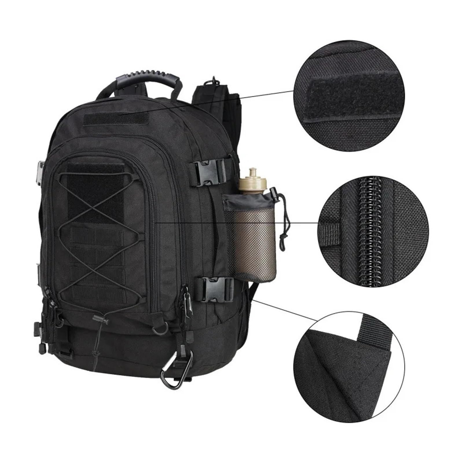 Wasserdichter 60-Liter-Rucksack, große Kapazität, Bug-Out-Tasche für Wandern und Camping, langlebiges Design, vielseitige Outdoor-Ausrüstung für Reisende und Abenteurer