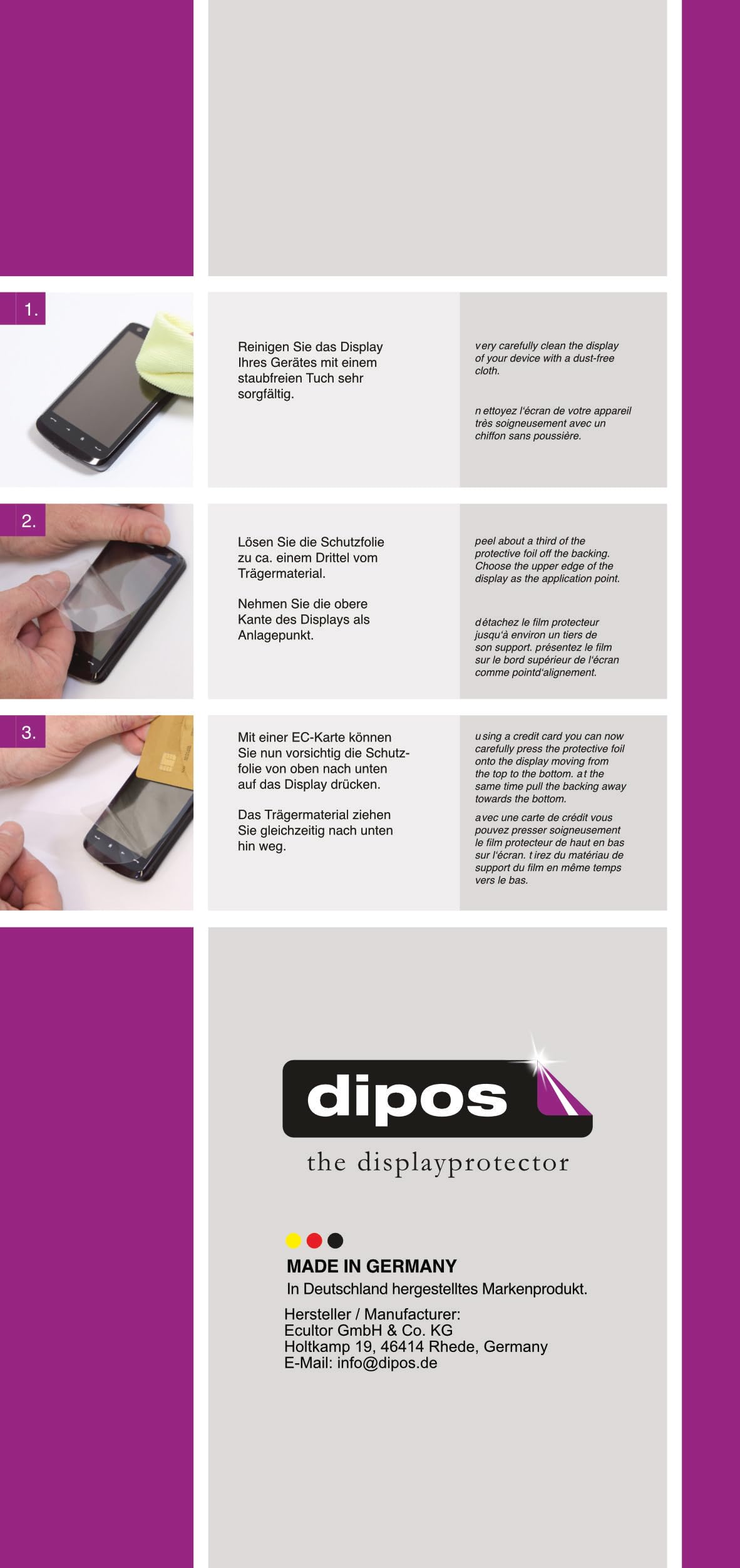 Dipos Pellicola Protettiva In Cristallo Per Blackview P2 – 2 Pezzi, Trasparente HD, Anti-graffio, Made In Germany - 5