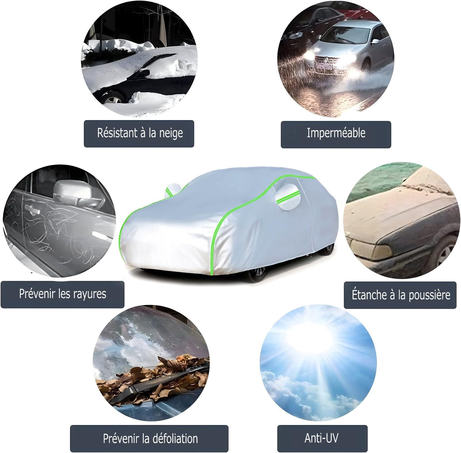 Funda Coche para Volkswagen Tiguan R-Line,Cuatro Estaciones,Interior y Exterior,Antiincrustante,Antiarena,Antilluvia y Nieve,Antihielo,Antienvejecimiento