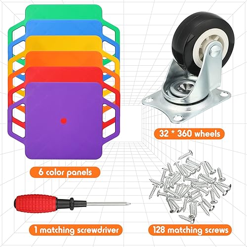 Miniatura 6 de 8 piezas de patinete deportivo para niños, patinete de plástico con ruedas de plástico que no dañan la educación física para el hogar