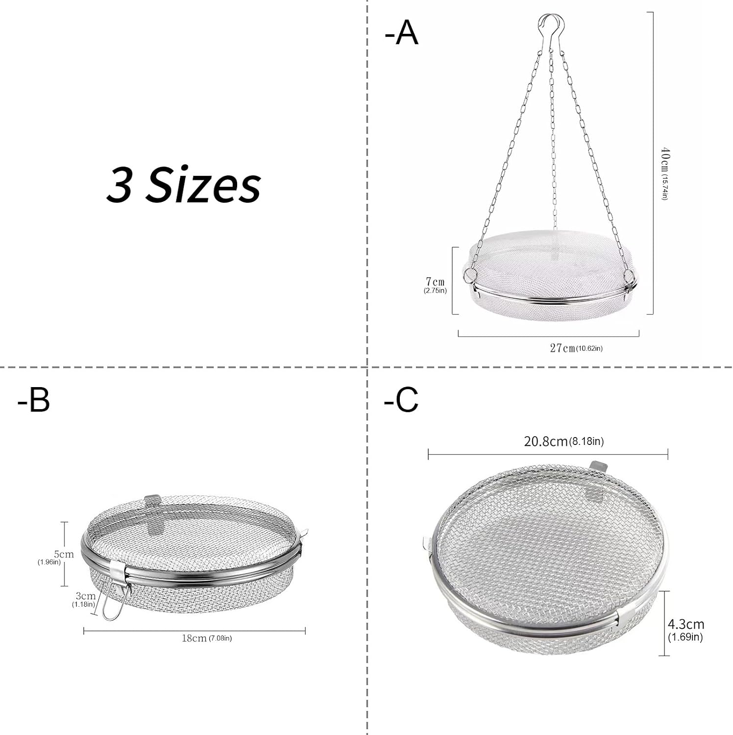Stainless Steel Drying Basket Kitchen Dehydrator for Fruits Vegetables Countertop Storage ( 1 Pack) Foldable Stainless Steel Kitchen Drying Rack Food Dehydrator Basket for Fruits Vegetables Storage